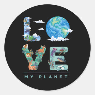 Earth Day Save the Planet Environment Eco Climate Ronde Sticker
