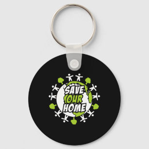 Earth Day Save the Planet Environment Eco Climate Sleutelhanger