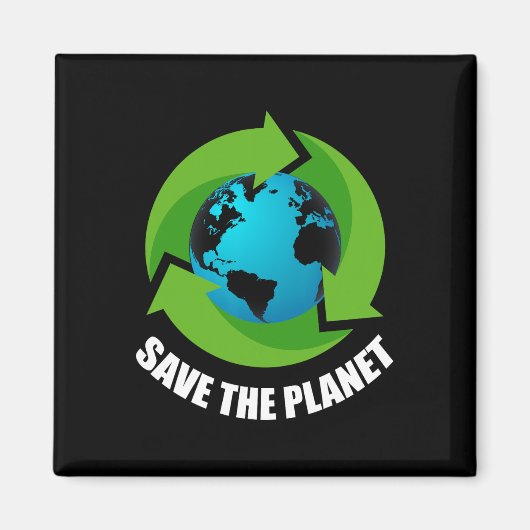 Earth Day Save the Planet Keep It Green Happy Moth Magneet (Voorkant)
