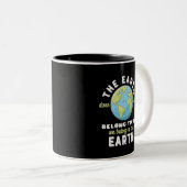 Earth Day Save the Planet Protect the Environment Tweekleurige Koffiemok (Voorkant rechts)