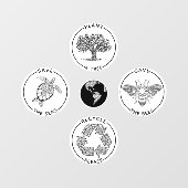 Earth Day Save the Planet Raamsticker (Vel)