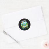 Earth Day Save the Planet Schattigee Dag van de Aa Ronde Sticker (Envelop)
