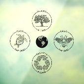 Earth Day Save the Planet Water Bottle Raamsticker (Vel 3)