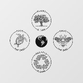 Earth Day Save the Planet Water Bottle Raamsticker (Vel)