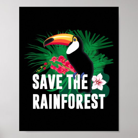 Earth Day Save the Rainforest Poster (Voorkant)