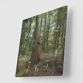 Earth Day Schilderachtig Forest Natuur-liefhebbers Vierkante Klok (Hoek)