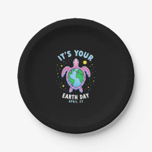 Earth Day Schildpad Ontwerp 22 april voor Natuurli Papieren Bordje