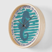 Earth Day, Seahorse en Waves, Clean the Ocean (Hoek)