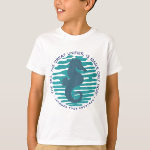 Earth Day, Seahorse en Waves, Clean the Ocean T-shirt