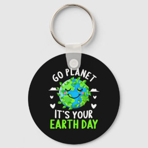 Earth Day Shirt Go Planet Het is jouw Earth Day Fu Sleutelhanger