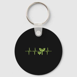 Earth Day Shirt Pro Environment Plant Heartbeat Gi Sleutelhanger