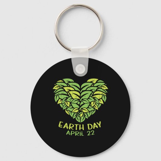 Earth Day Shirt Pro Milieu Hart Plant Leaf A Sleutelhanger (Voorkant)