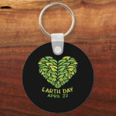 Earth Day Shirt Pro Milieu Hart Plant Leaf A Sleutelhanger (Voorkant)