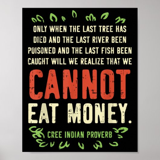 Earth Day Shirt Pro Save Environment Quote Last Tr Poster (Voorkant)