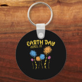 Earth Day Shirt Save Environment Eco Tree Boy Girl Sleutelhanger (Voorkant)