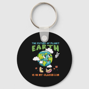 Earth Day Shirt Teacher Environment Day Recyclen E Sleutelhanger
