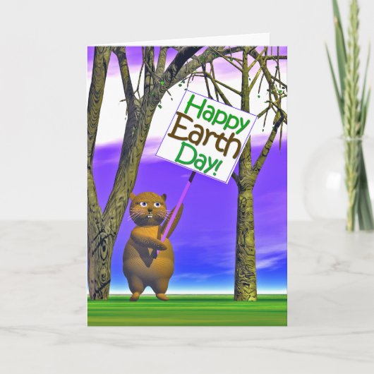 Earth Day Sign Kaart (Voorkant)