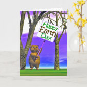 Earth Day Sign Kaart (Gele Bloem)