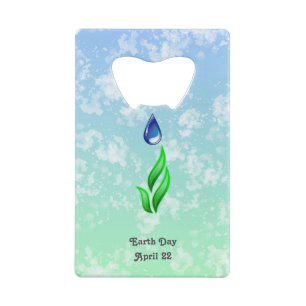 Earth Day Sleutelhanger Bottle Open Creditkaart Flessenopener