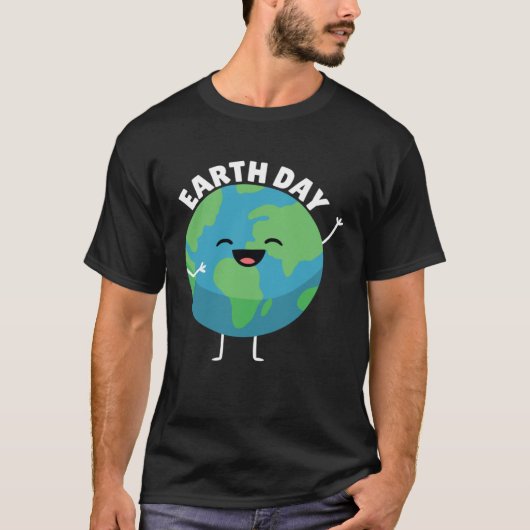 Earth Day Smiling Planet  Mother Earth Nature T-shirt (Voorkant)