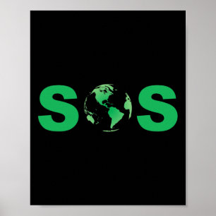 Earth Day SOS Pro-Science Save The Planet Duurzaam Poster