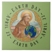 Earth Day & St. Franciscus van Assisi Keramische T Tegeltje (Voorkant)