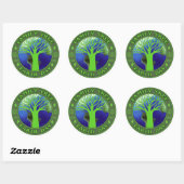 Earth Day-stamboom Ronde Sticker (Vel)