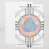Earth Day Star Crown Briefpapier (Voorkant / Achterkant)