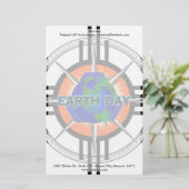 Earth Day Star Crown Briefpapier (Staand voorkant)