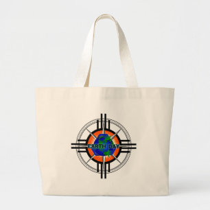 Earth Day Star Crown Grote Tote Bag