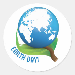 Earth Day Sticker, Aarde Ronde Sticker