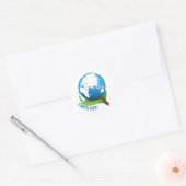 Earth Day Sticker, Aarde Ronde Sticker (Envelop)