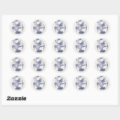 Earth Day Sticker - Blauw op crème (Vel)