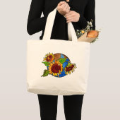 Earth Day Sunflower Bag Grote Tote Bag (Voorkant (product))