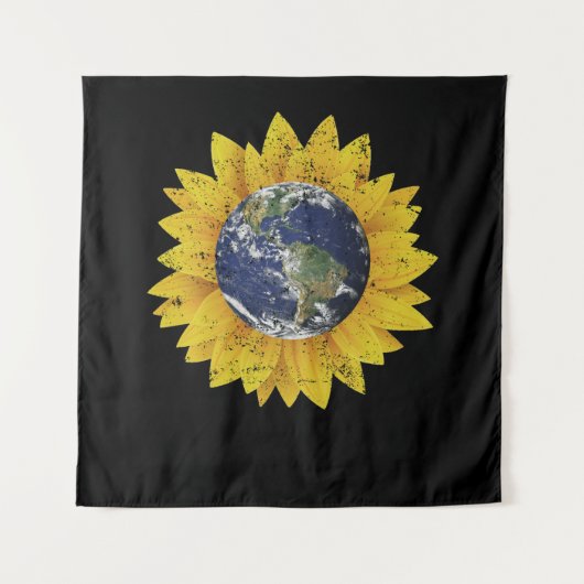 Earth Day Sunflower Gifts Wandkleed (Voorkant)