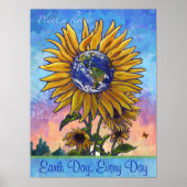 Earth Day Sunflower Poster (Voorkant)