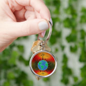 Earth Day ~ Sunset Sleutelhanger (Hand)