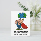 Earth Day Superheld Briefkaart (Staand voorkant)