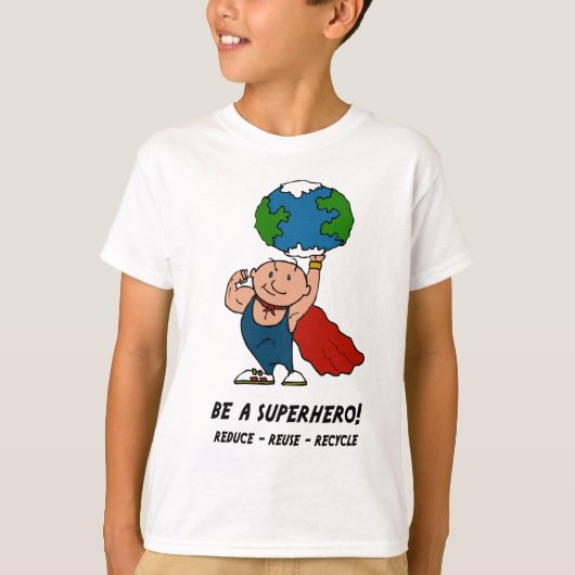Earth Day Superheld t-shirt (Voorkant)