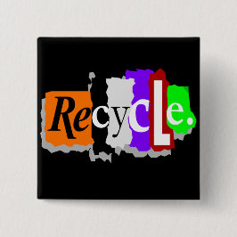 Earth Day T-Shirten en -cadeaus Vierkante Button 5,1 Cm