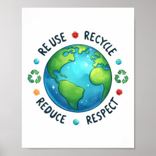 Earth Day Teacher Environment Day Recyclen Earth D Poster