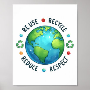 Earth Day Teacher Environment Day Recyclen Earth D Poster