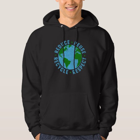 Earth Day Teacher Environment Reduce Reuse Recycle Hoodie (Voorkant)