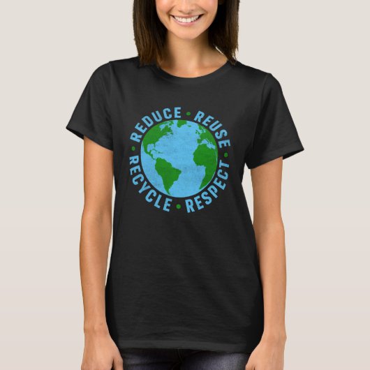 Earth Day Teacher Environment Reduce Reuse Recycle T-shirt (Voorkant)