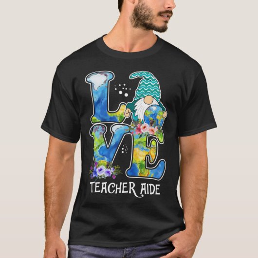 Earth Day Teacher Gnome Teacher Aide T-shirt (Voorkant)