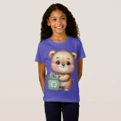 Earth Day Teddy Bear Recyclen het milieu te redden T-shirt (Voorkant volledig)
