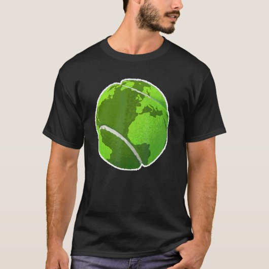 Earth Day Tennis Ball voor milieuactivisten en Ten T-shirt (Voorkant)