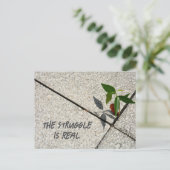 Earth Day the Struggle is een echte boomzaailing Briefkaart (Staand voorkant)