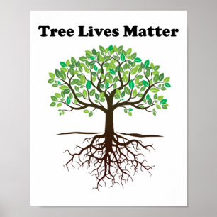 Earth Day Tree Lives-probleem - Red de bomen Poster