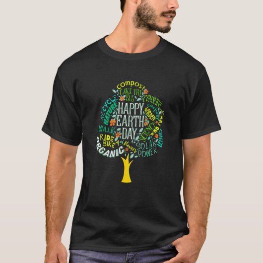 Earth Day Tree Save Earth Inspiration T-shirt (Voorkant)